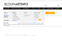 Tablet Screenshot of jobs.artinfo.com